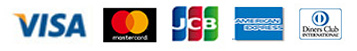 VISA・MASTER・JCB・AMERICAN EXPRESS・DinersClub