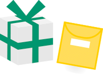 プレゼントの箱やダニ捕りロボののイラスト